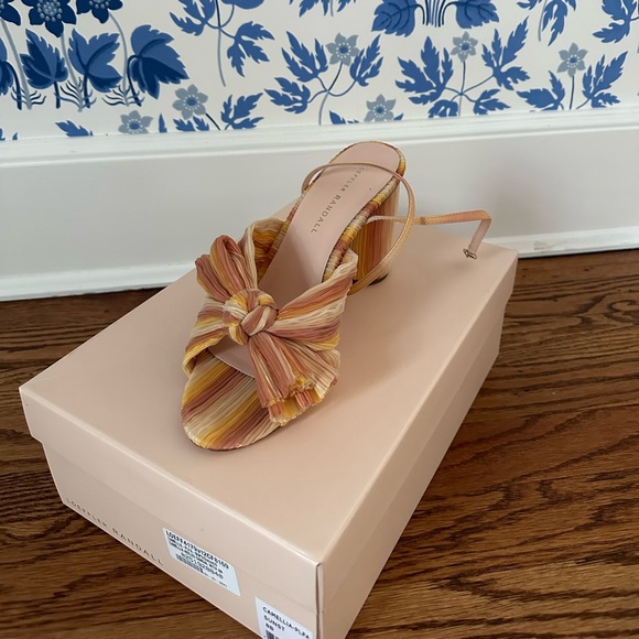 Loeffler Randall Camellia Pleated Knot Sunset Sandals size 8 - Picture 4 of 5